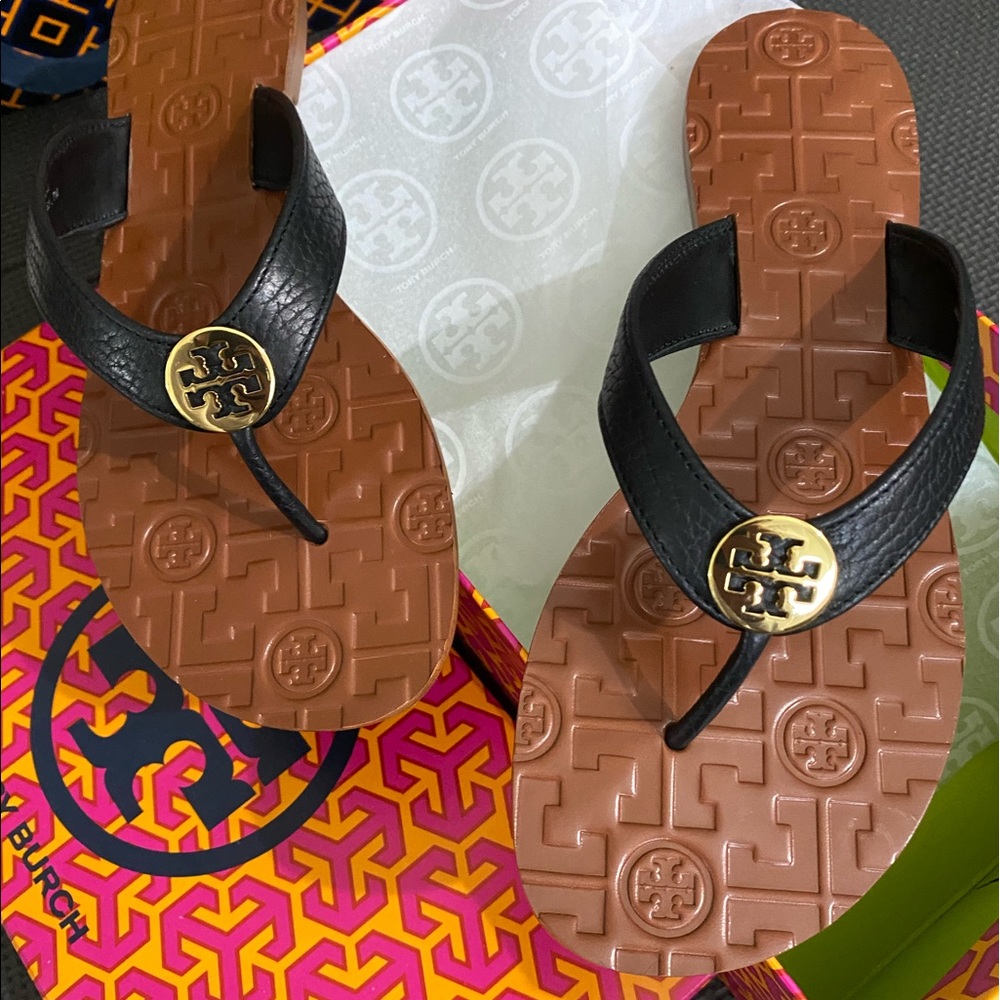 NIB Tory Burch Thora Tumbled Sandals - Picture 1 of 6